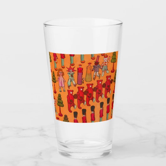 Kerstmis Speelgoed Vintage Kinderen Spelen Glas (Voorkant)