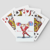 Kerstmis Speelkaarten Kerstman met geschenken - Gr (Achterkant)