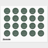 Kerstmis speelse script retouradres ronde sticker (Vel)