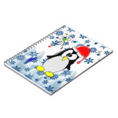 Kerstmis Spiraal Notebook Pinguïn Notitieboek (Linkerzijde)
