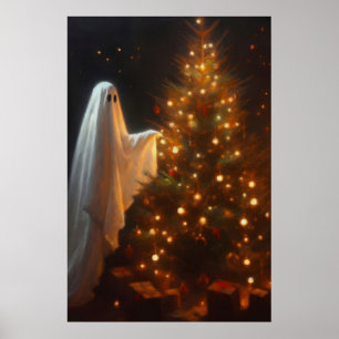 Kerstmis Spook Kunstprint Griezelige Victoriaanse  Poster