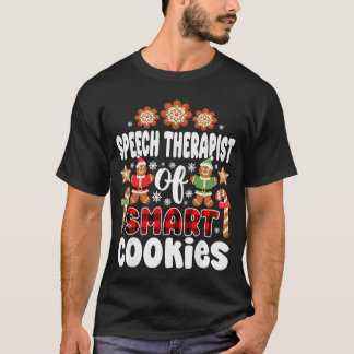 Kerstmis Spraaktherapeut Van Slimme Koekjes Schatt T-shirt
