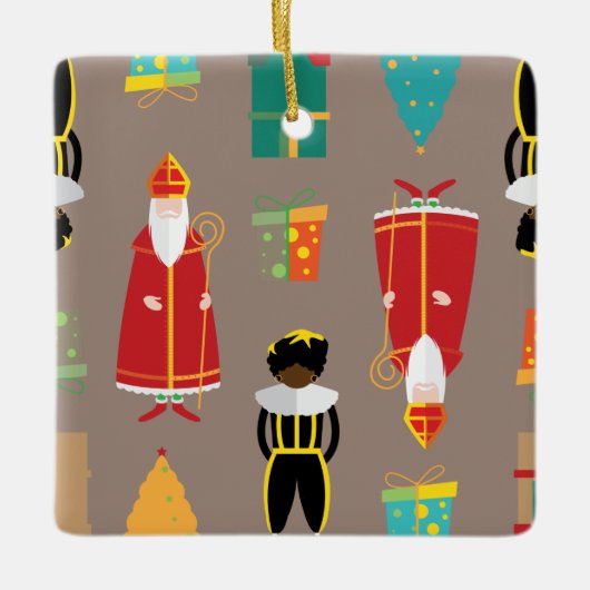 kerstmis st nicholas keramisch ornament (Voorkant)