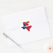 Kerstmis Staat Texas Vlag Zegels Stickers (Envelop)