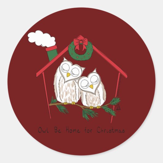 Kerstmis - Startkleding Ronde Sticker (Voorkant)