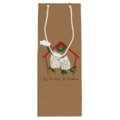 Kerstmis - Startkleding Wijn Cadeautas (Achterkant)