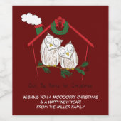 Kerstmis - Startkleding Wijn Etiket (Enkel label)