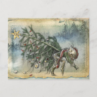 Kerstmis stelen feestdagenkaart