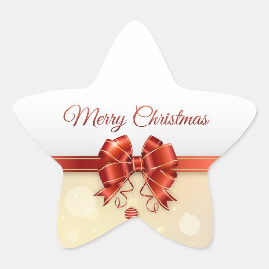 Kerstmis Ster Sticker (Voorkant)