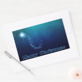 Kerstmis Ster van Bethlehem Rechthoekige Sticker (Envelop)