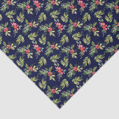 Kerstmis | Sterrennacht - Holly Pattern Tissuepapier (Detail)