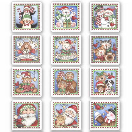 Kerstmis Sticker (Voorkant)