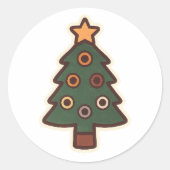 Kerstmis Sticker Alien 5 (Voorkant)