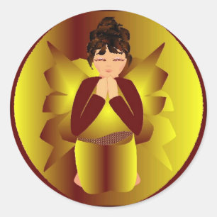 Kerstmis Sticker met de naam 'Peace Angel' - 