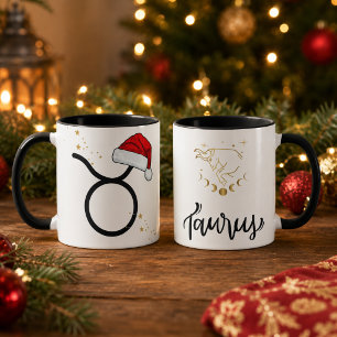 Kerstmis Stier Zodiac Kerstman Hoed Mok