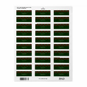 Kerstmis stijlvol rood groen plaid retouradres etiket (Full Sheet)