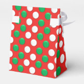Kerstmis Stippen rood wit en groen voorblad Bedankdoosjes (Achterkant)