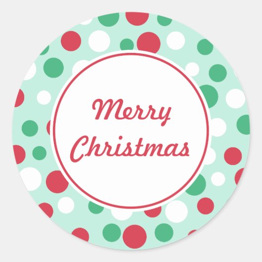 Kerstmis Stippen Stickers (Voorkant)