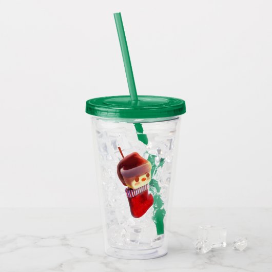 Kerstmis stoppen acryl drinkbeker (Voorkant ijs)