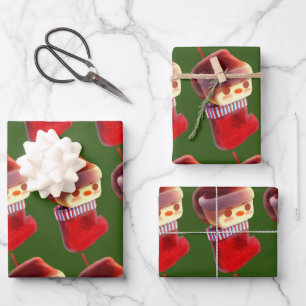 Kerstmis stoppen inpakpapier vel