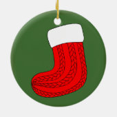 Kerstmis stoppen keramisch ornament (Achterkant)