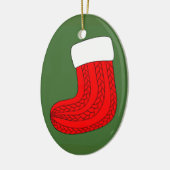 Kerstmis stoppen keramisch ornament (Links)