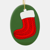 Kerstmis stoppen keramisch ornament (Achterkant)