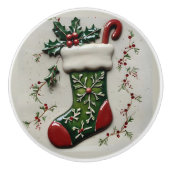 Kerstmis stoppen keramische knop (Voorkant)