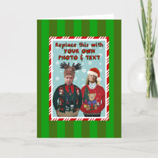 Kerstmis sweater-Ized de kaart-Sjabloon van de Feestdagen Kaart