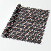 Kerstmis T-Rex 1 Cadeaupapier (Uitgerold)