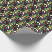 Kerstmis T-Rex 2 Cadeaupapier (Hoek)