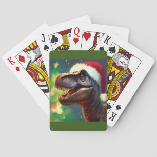 Kerstmis T-Rex (2) Pokerkaarten