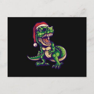 Kerstmis T-rex Dinosaur Dinosaur Ontwerp Briefkaart