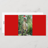 Kerstmis T-Rex Dinosaur Feestdagenkaart (Voorkant / Achterkant)