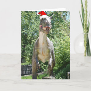 Kerstmis T-Rex Feestdagen Kaart