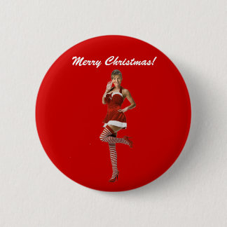 Kerstmis (t shirt, kerstkaarten, knopen) ronde button 5,7 cm