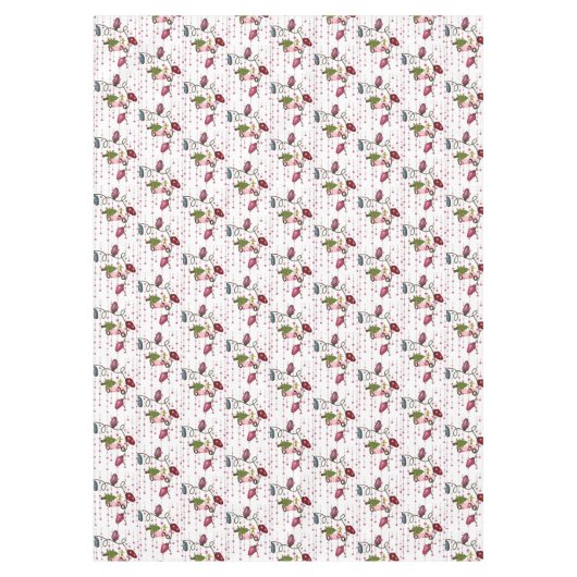 Kerstmis tafelkleed, roze auto elf, lichten tafelkleed (Voorkant)