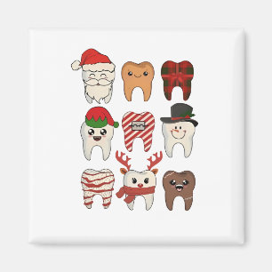 Kerstmis Tandarts Grappige Tandarts Vakantie Magneet