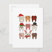 Kerstmis Tandarts Grappige Tandarts Vakantie Uitnodiging Briefkaart (Voorkant / Achterkant)