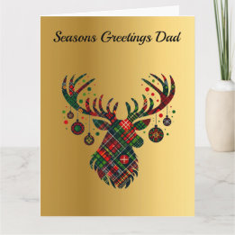 Kerstmis Tartan Herten Custom Kaart