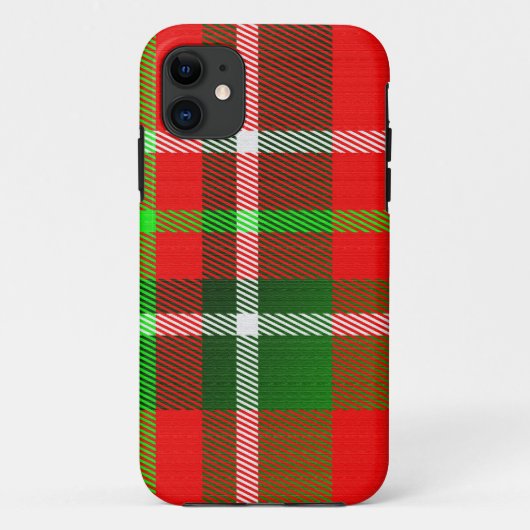 Kerstmis Tartan Patroon Case-Mate iPhone Case (Achterkant)
