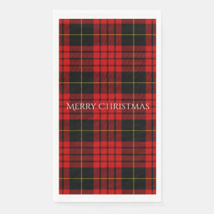 Kerstmis Tartan Schotlandse Plaid Prettig Kerstfee Servet