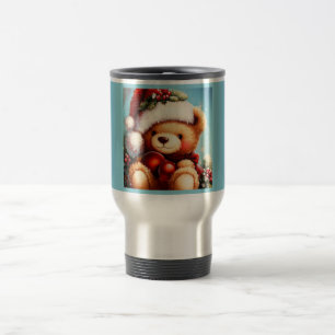 Kerstmis Teddybeer 4 Reisbeker