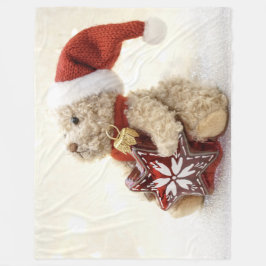 KERSTMIS TEDDYBEER FLEECE DEKEN