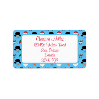 Kerstmis tekens adreslabel etiket