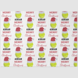Kerstmis Tennis Sport Ball Aangepaste naam Tissuepapier
