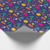 🎄 Kerstmis 🎾 tennisblauw Cadeaupapier (Hoek)