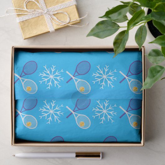 🎄 Kerstmis 🎾 tennisblauw Tissuepapier (Geschenk)