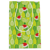🎄 kerstmis 🎾 tennispatroon medium cadeauzakje (Voorkant)