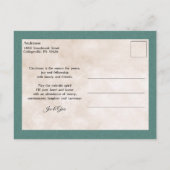  Kerstmis ter wereld in sneeuw Briefkaart (Achterkant)